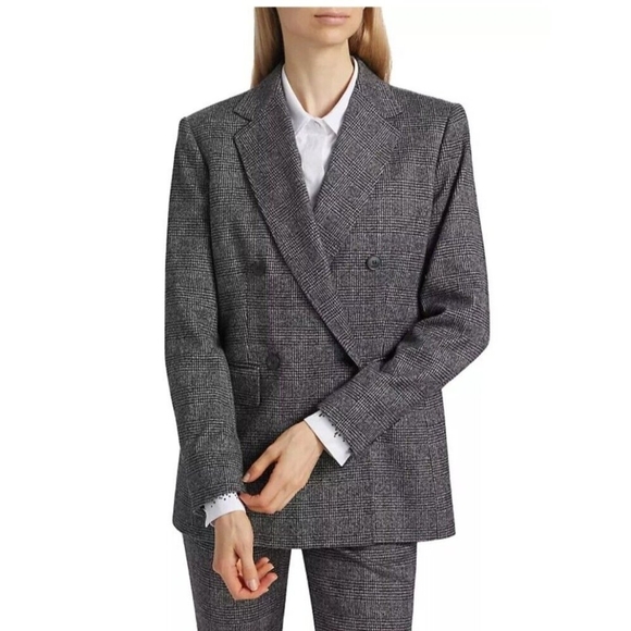 Zara Womans SZ S Plaid Blazer Jacket Double Breasted Relaxed Fit Academia Prep - Picture 1 of 10